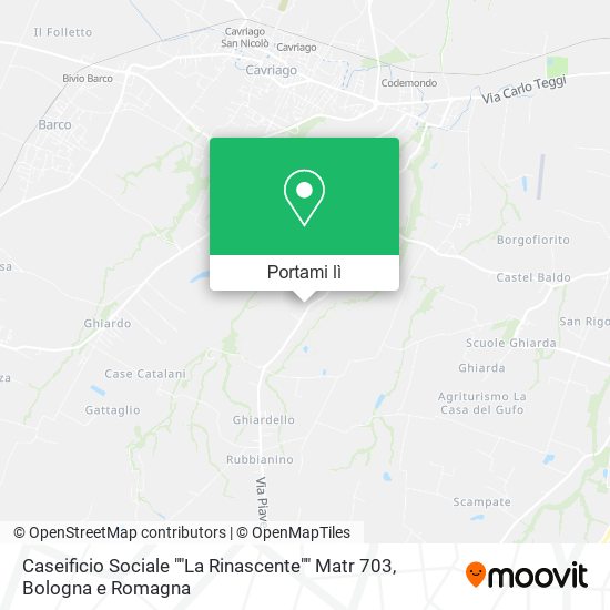 Mappa Caseificio Sociale ""La Rinascente"" Matr 703