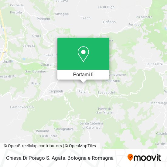 Mappa Chiesa Di Poiago S. Agata