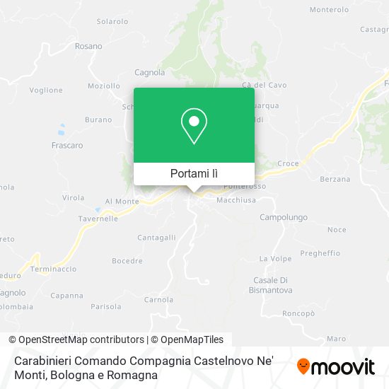 Mappa Carabinieri Comando Compagnia Castelnovo Ne' Monti