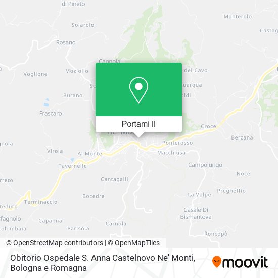 Mappa Obitorio Ospedale S. Anna Castelnovo Ne' Monti