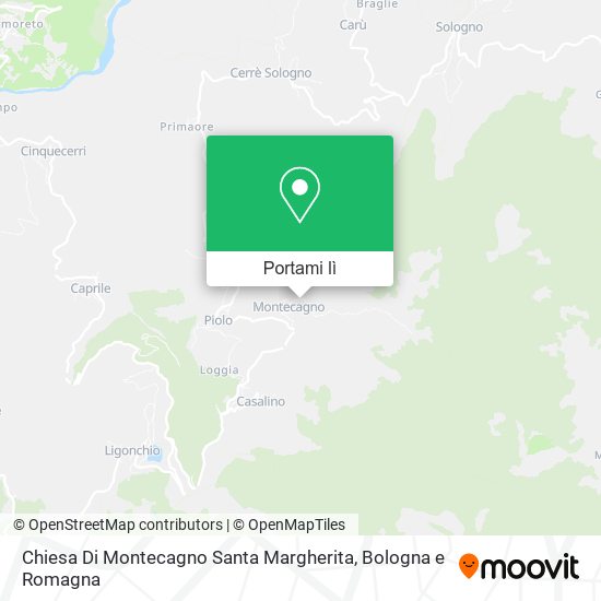 Mappa Chiesa Di Montecagno Santa Margherita