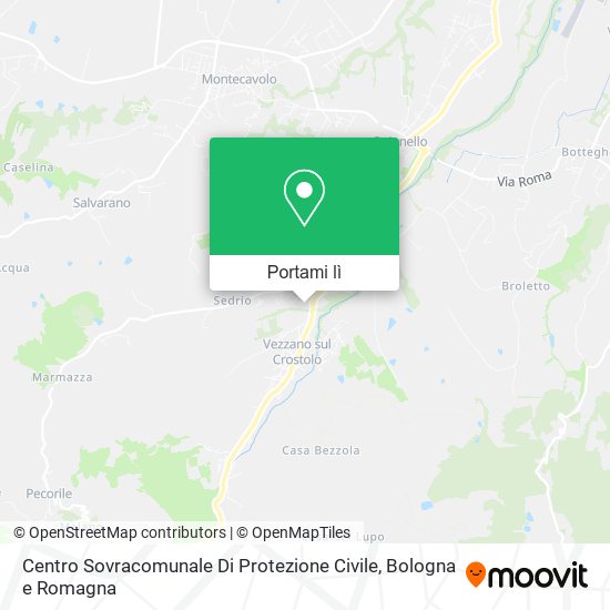 Mappa Centro Sovracomunale Di Protezione Civile