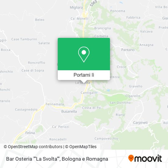 Mappa Bar Osteria ""La Svolta""
