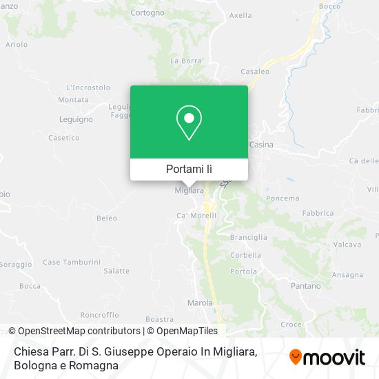 Mappa Chiesa Parr. Di S. Giuseppe Operaio In Migliara