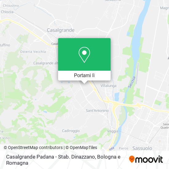 Mappa Casalgrande Padana - Stab. Dinazzano