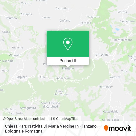Mappa Chiesa Parr. Natività Di Maria Vergine In Pianzano