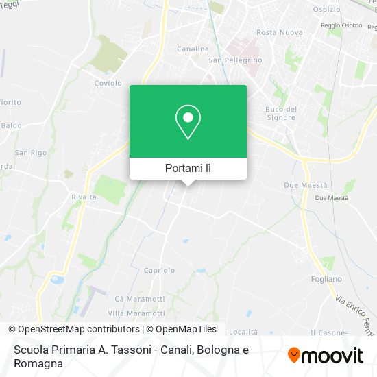 Mappa Scuola Primaria A. Tassoni - Canali