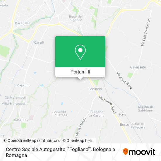 Mappa Centro Sociale Autogestito ""Fogliano""