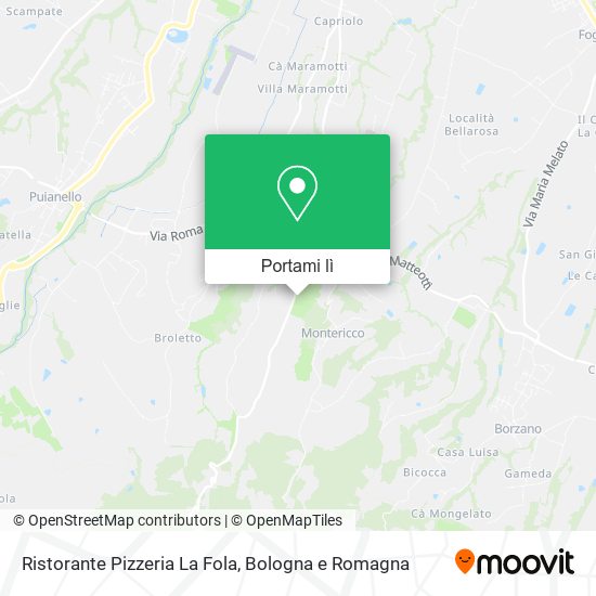 Mappa Ristorante Pizzeria La Fola