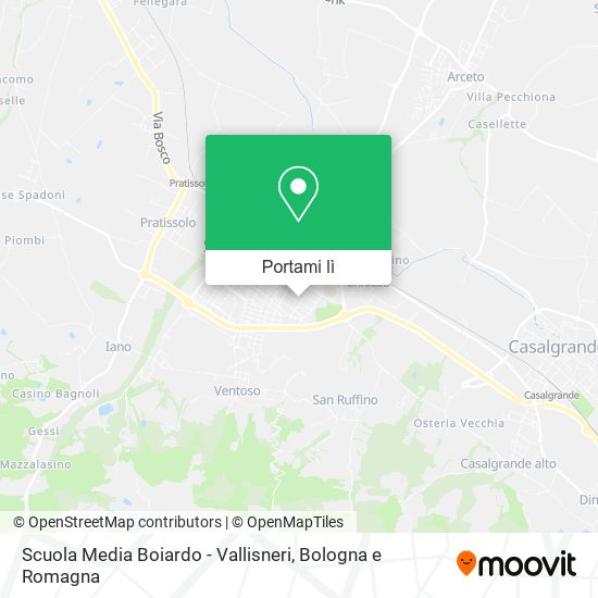Mappa Scuola Media Boiardo - Vallisneri