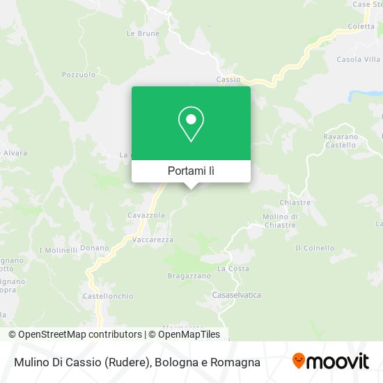 Mappa Mulino Di Cassio (Rudere)
