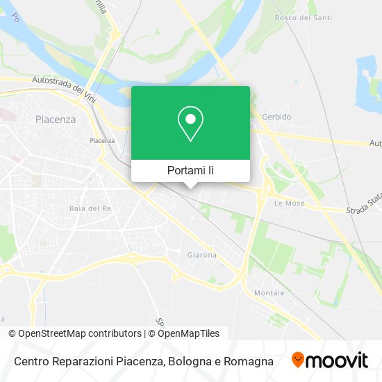 Mappa Centro Reparazioni Piacenza