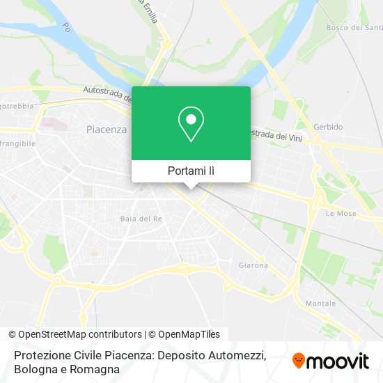 Mappa Protezione Civile Piacenza: Deposito Automezzi
