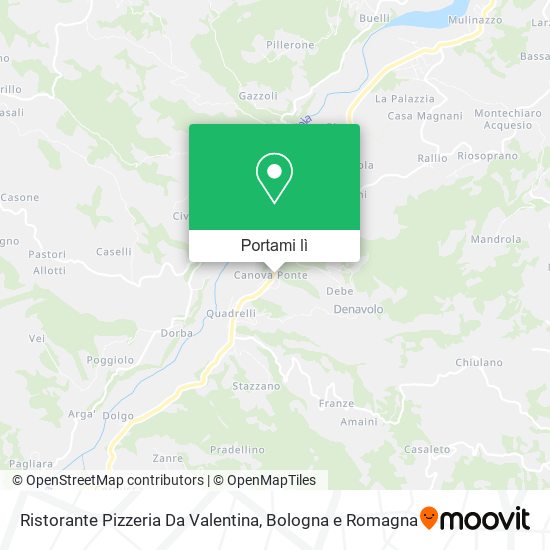 Mappa Ristorante Pizzeria Da Valentina