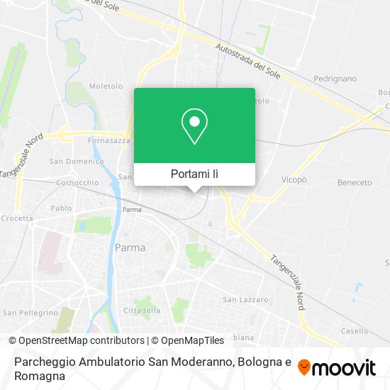 Mappa Parcheggio Ambulatorio San Moderanno