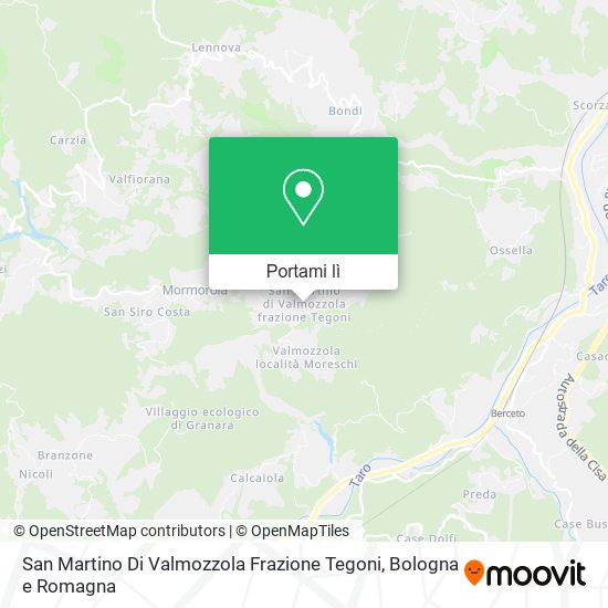 Mappa San Martino Di Valmozzola Frazione Tegoni