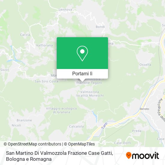 Mappa San Martino Di Valmozzola Frazione Case Gatti