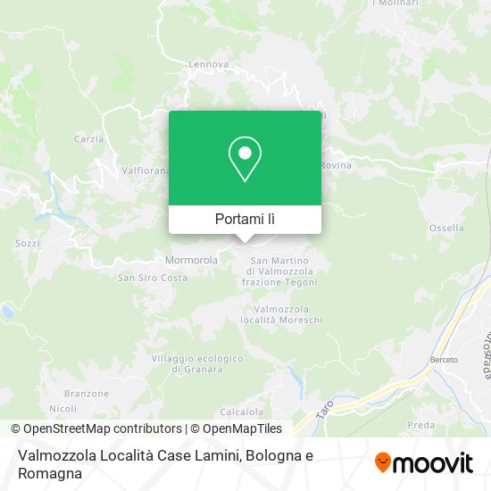 Mappa Valmozzola Località Case Lamini
