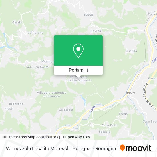 Mappa Valmozzola Località Moreschi