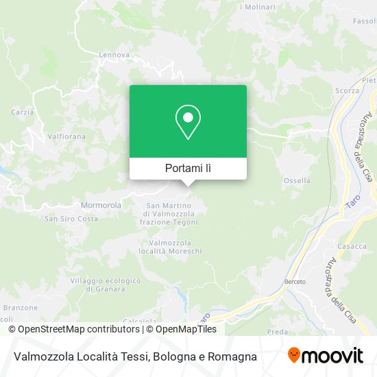 Mappa Valmozzola Località Tessi