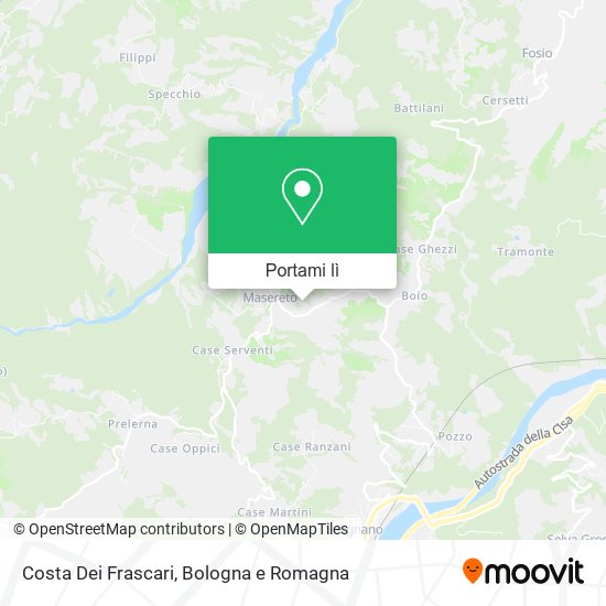 Mappa Costa Dei Frascari
