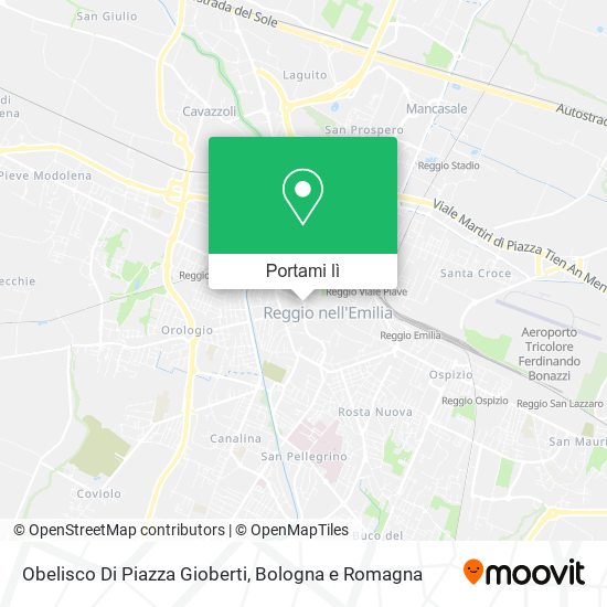 Mappa Obelisco Di Piazza Gioberti