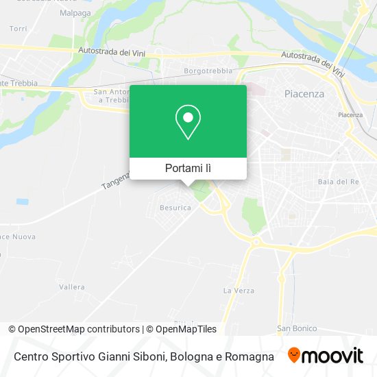 Mappa Centro Sportivo Gianni Siboni