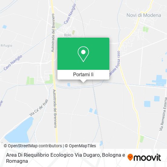Mappa Area Di Riequilibrio Ecologico Via Dugaro