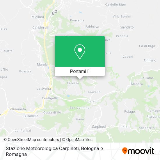 Mappa Stazione Meteorologica Carpineti