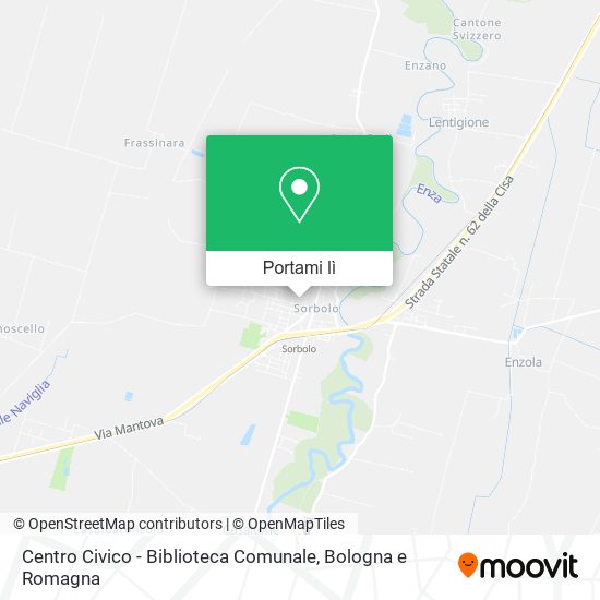 Mappa Centro Civico - Biblioteca Comunale