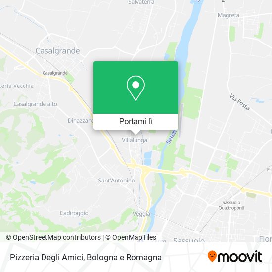 Mappa Pizzeria Degli Amici