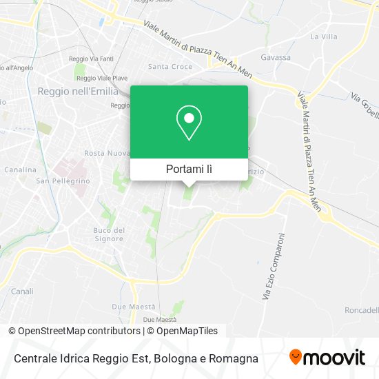 Mappa Centrale Idrica Reggio Est