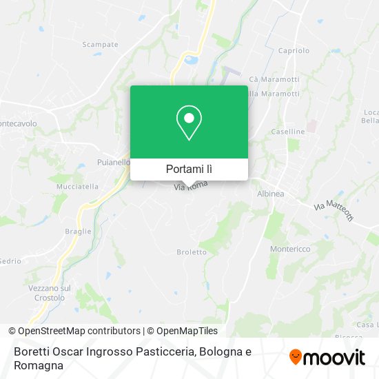 Mappa Boretti Oscar Ingrosso Pasticceria