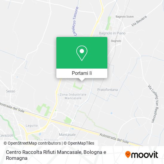 Mappa Centro Raccolta Rifiuti Mancasale