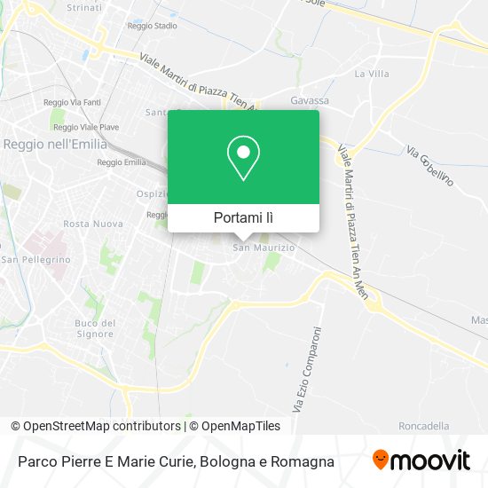Mappa Parco Pierre E Marie Curie