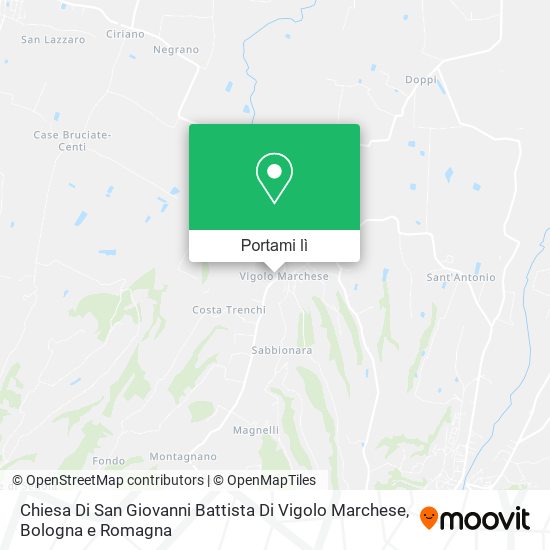 Mappa Chiesa Di San Giovanni Battista Di Vigolo Marchese