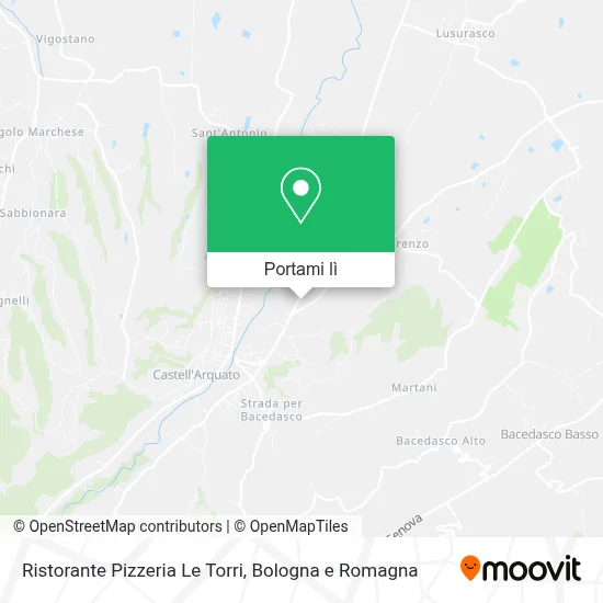 Mappa Ristorante Pizzeria Le Torri