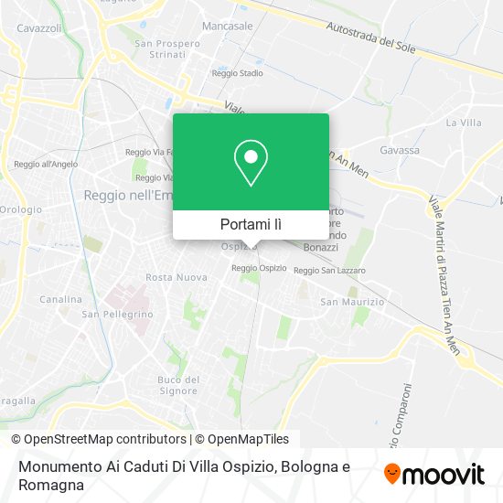 Mappa Monumento Ai Caduti Di Villa Ospizio