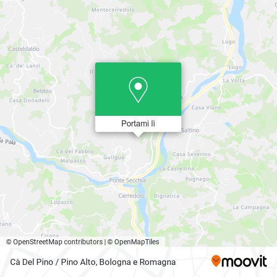 Mappa Cà Del Pino / Pino Alto