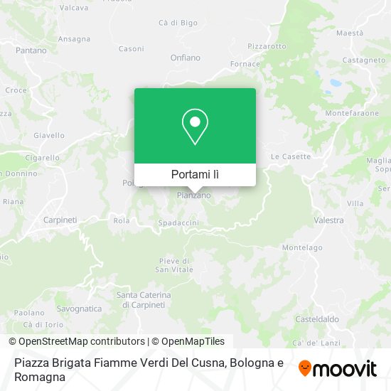Mappa Piazza Brigata Fiamme Verdi Del Cusna
