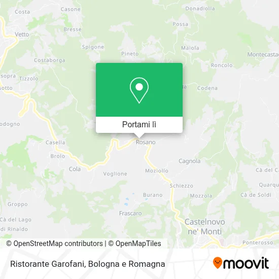 Mappa Ristorante Garofani