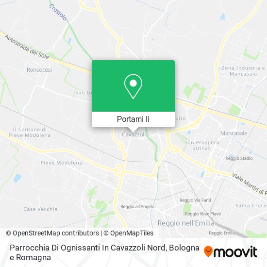 Mappa Parrocchia Di Ognissanti In Cavazzoli Nord