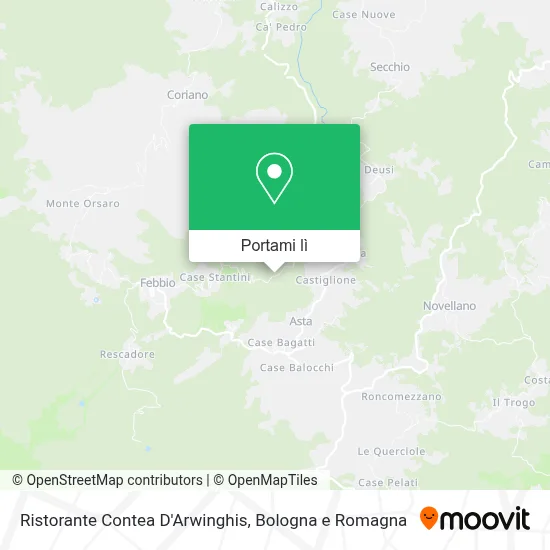 Mappa Ristorante Contea D'Arwinghis