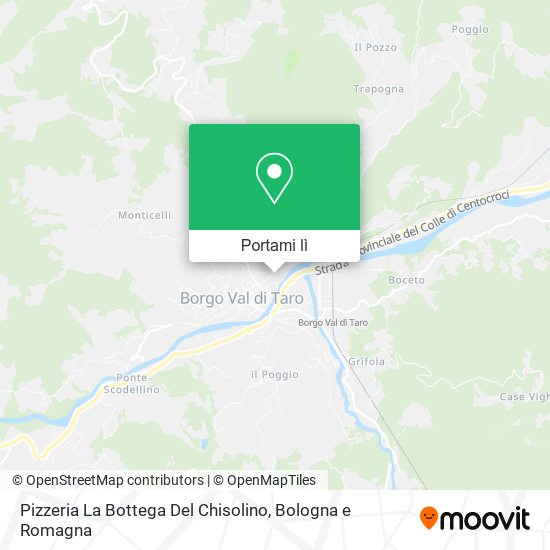 Mappa Pizzeria La Bottega Del Chisolino