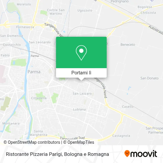Mappa Ristorante Pizzeria Parigi