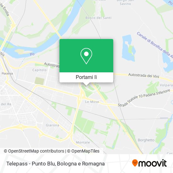 Mappa Telepass - Punto Blu