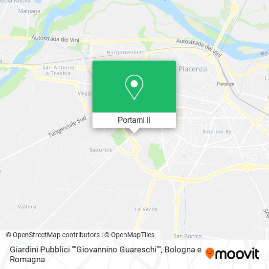 Mappa Giardini Pubblici ""Giovannino Guareschi""