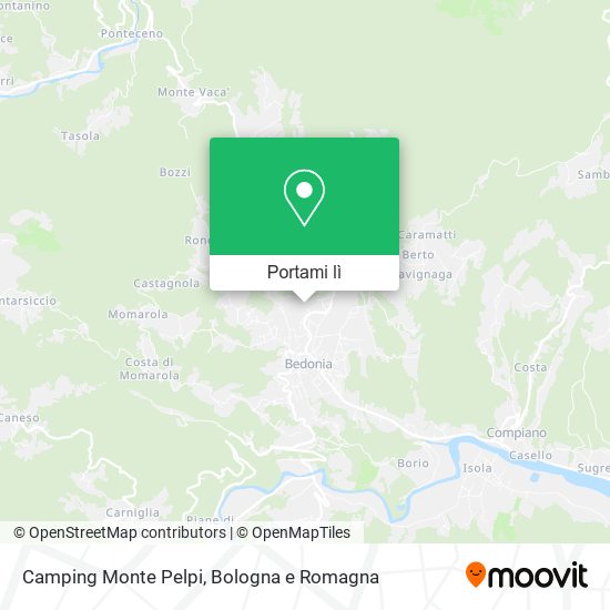 Mappa Camping Monte Pelpi