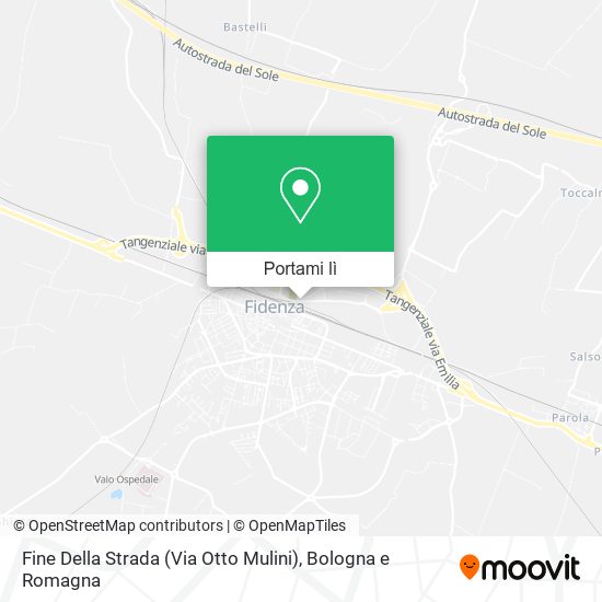 Mappa Fine Della Strada (Via Otto Mulini)