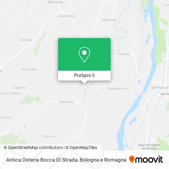 Mappa Antica Osteria Bocca Di Strada